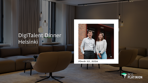 BCG Platinion DigiTalent Dinner Helsinki